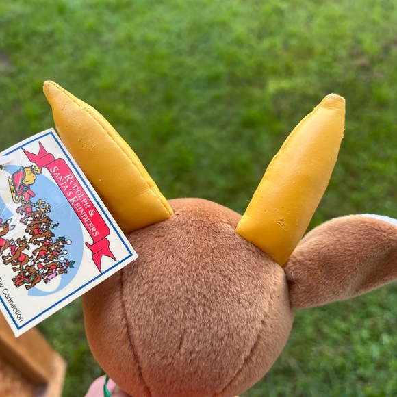 2000 Dancer Christmas Stocking in Mouth Santa's Reindeer Very Soft Stuffed Plush - Picture 7 of 7